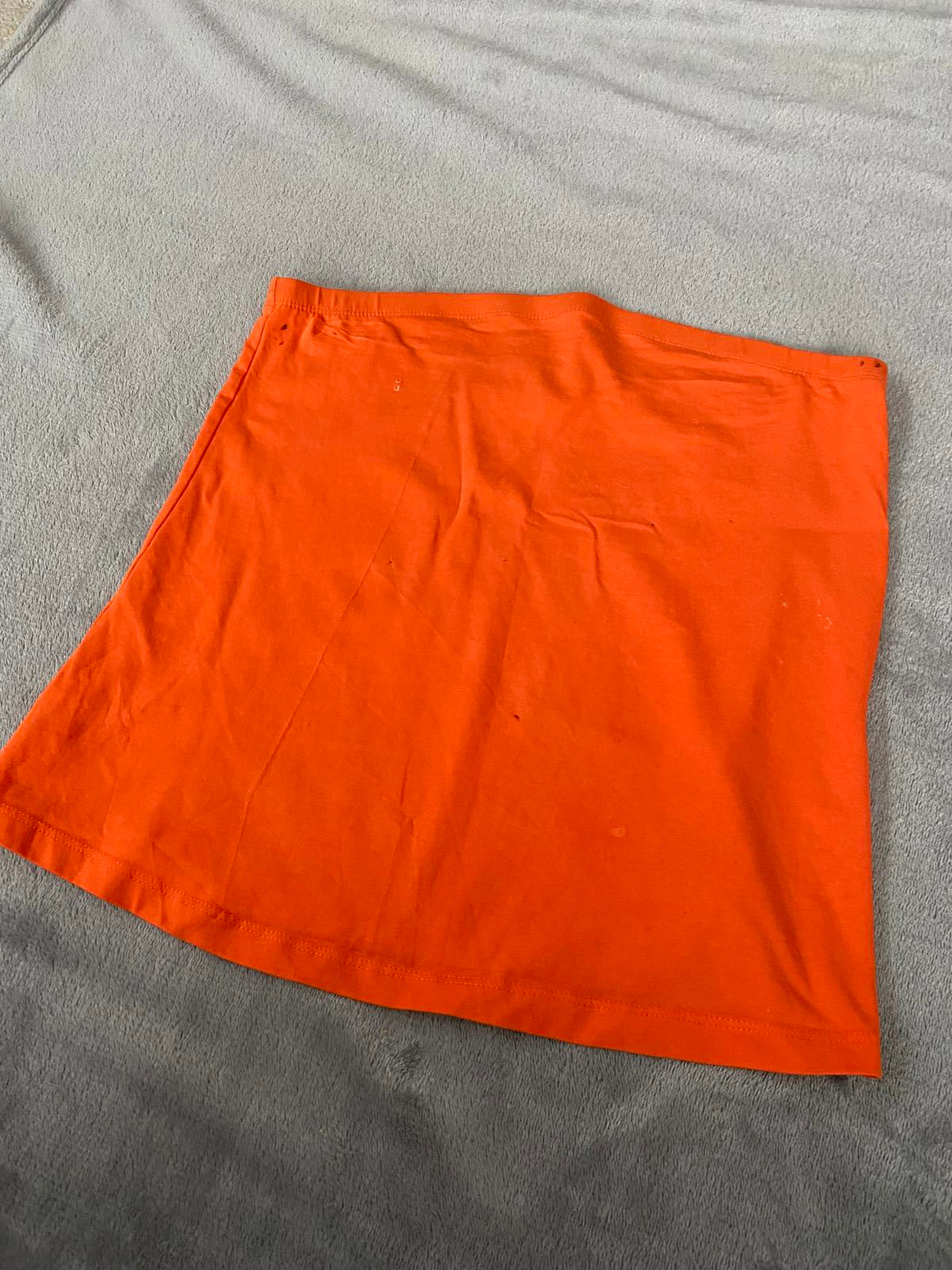 George Size 14 Orange Cotton Blend Stretch Boob Tube Strapless Summer Top
