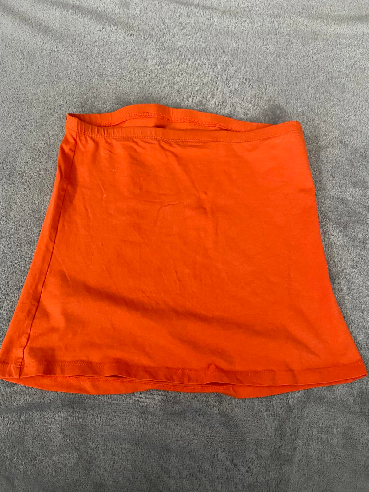 George Size 14 Orange Cotton Blend Stretch Boob Tube Strapless Summer Top