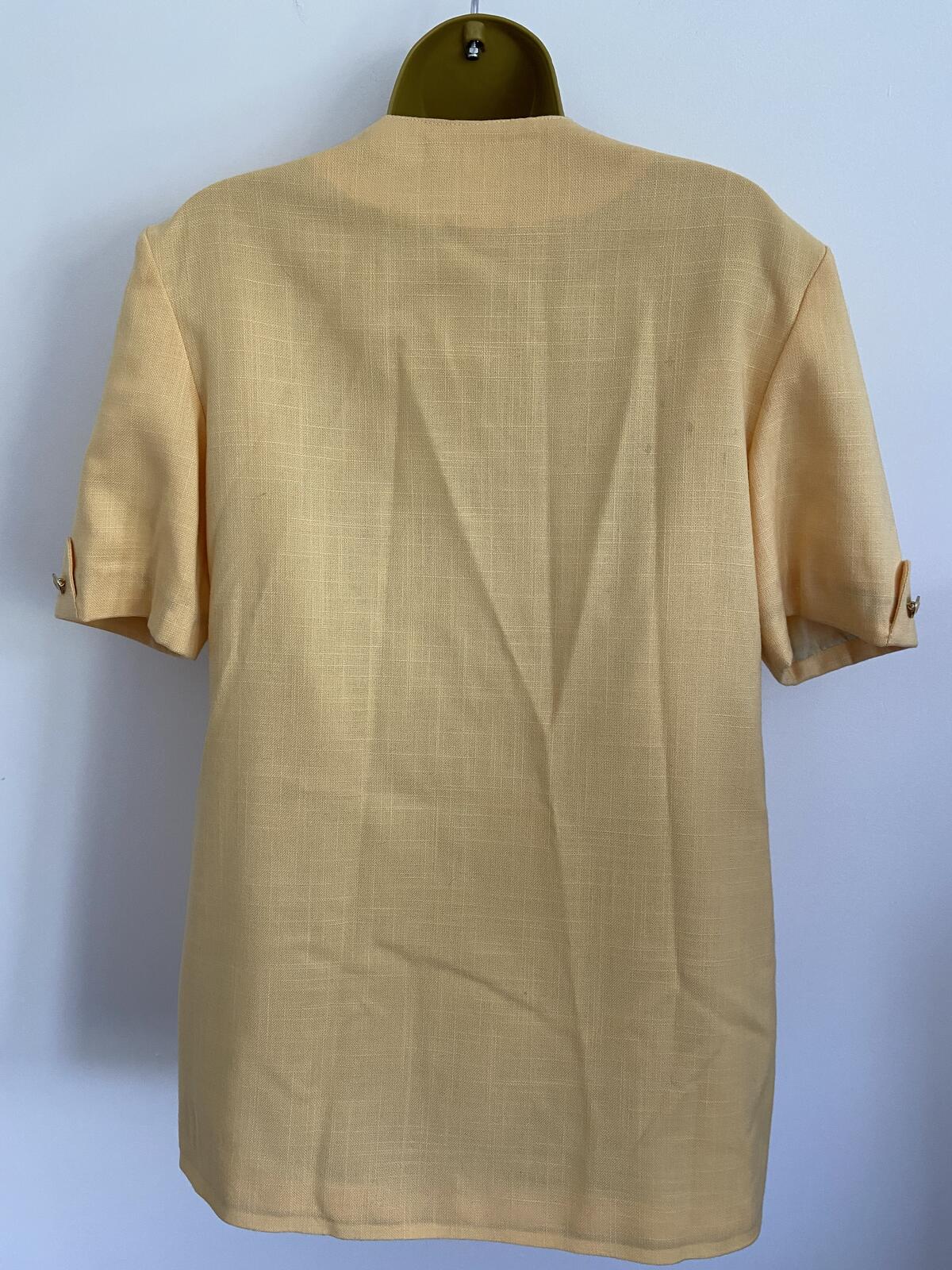 David Barry London Lemon Short Sleeve Fully Lined Blazer - UK Size 12
