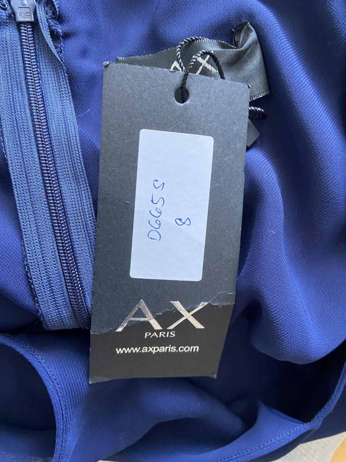 AX Paris Blue and White Nautical Style Summer Dress - Size 8