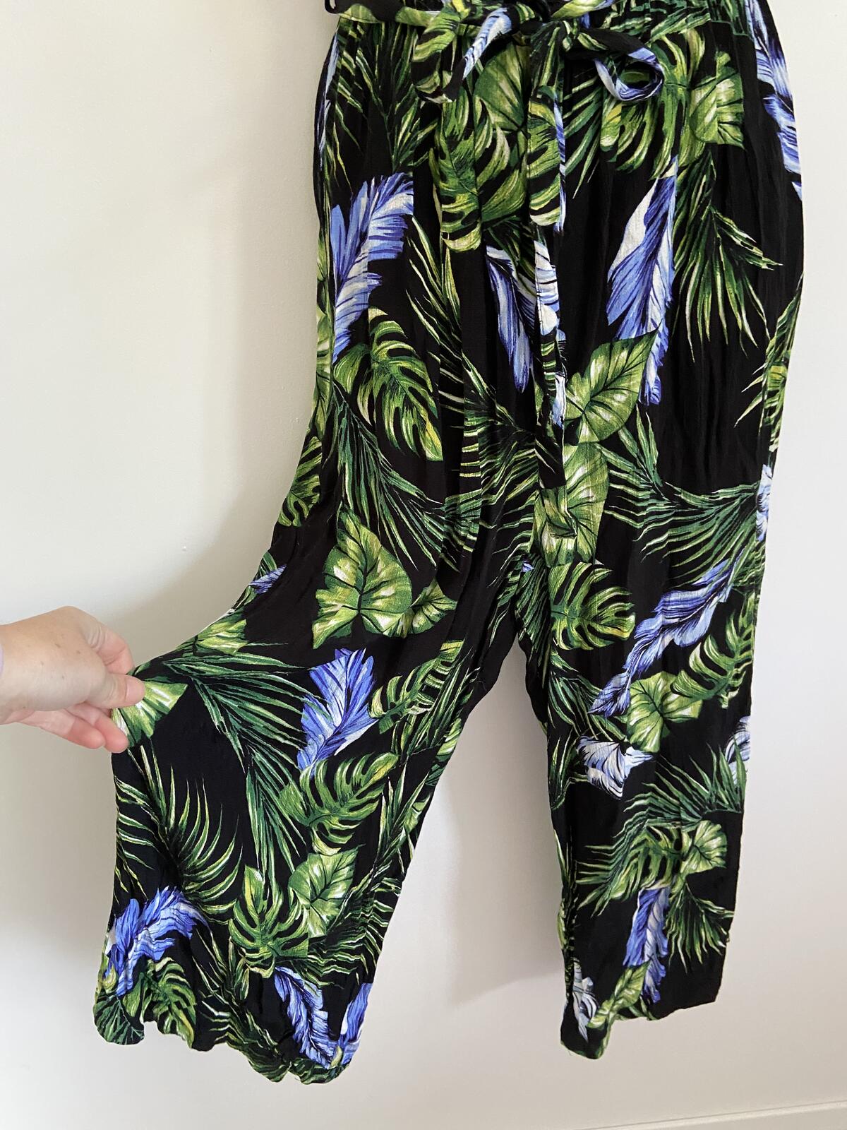 F&F Tropical Leaf Print Off-The-Shoulder Jumper - UK Size 10