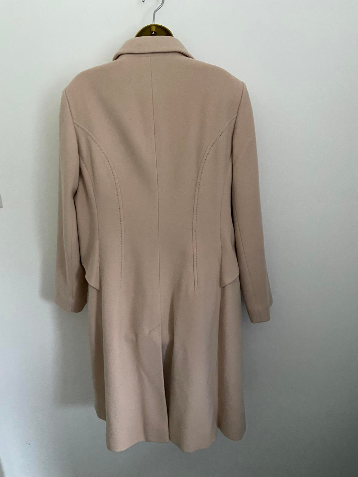 M&S Size 18 Buttermilk Wool & Cashmere Blend Longline Overcoat Smart Jacket