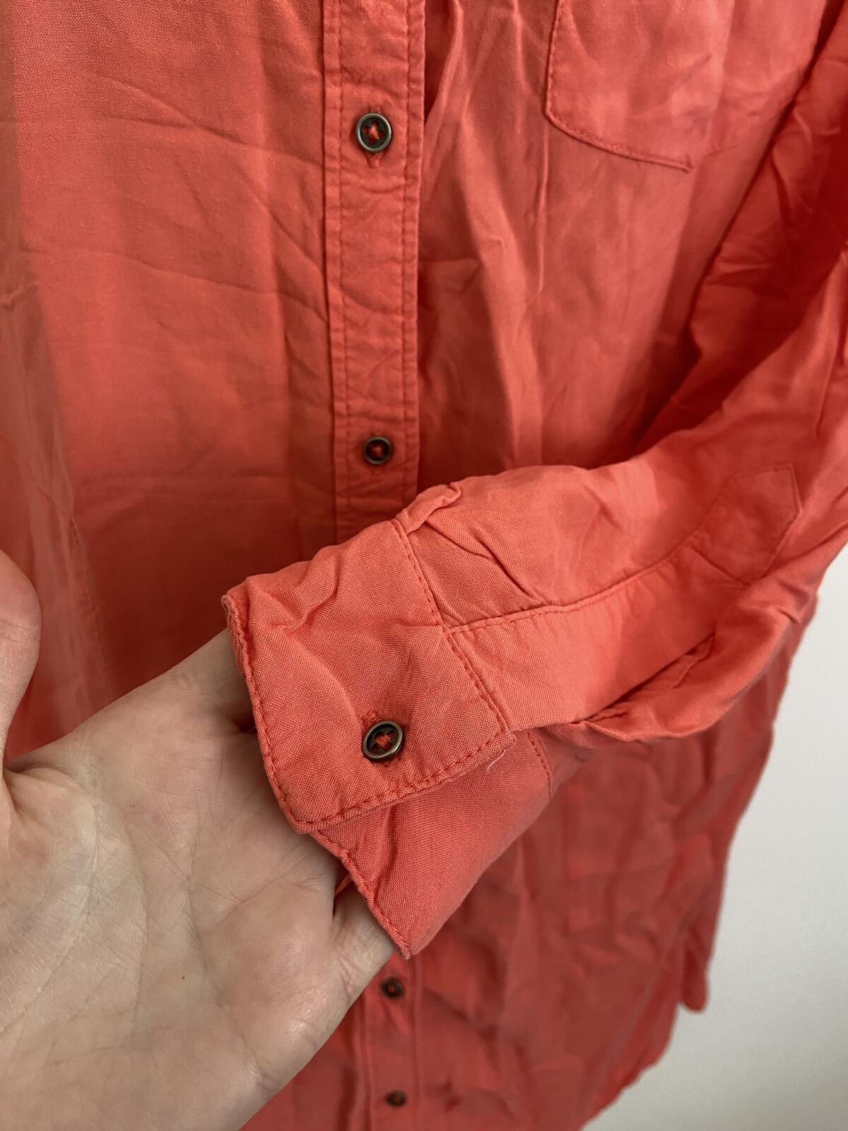 F&F Bright Pink Coral Button-Front Shirt Dress - UK Size 12