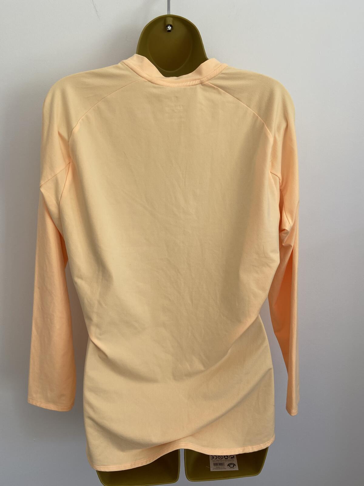 Nike Dri-FIT Yellow Quarter-Zip Long Sleeve Active Top - Size Large