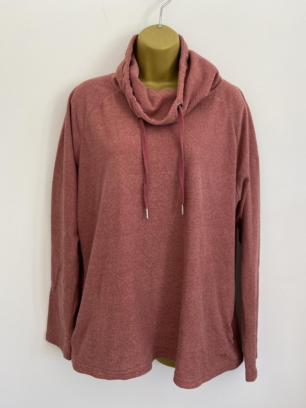 Trespass Red Cowl Neck Lightweight Jumper - Size XL (UK 16)