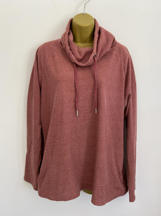 Trespass Red Cowl Neck Lightweight Jumper - Size XL (UK 16)