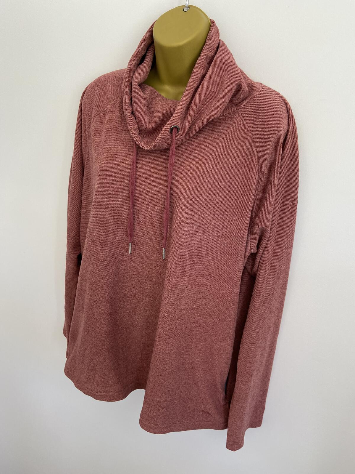Trespass Red Cowl Neck Lightweight Jumper - Size XL (UK 16)