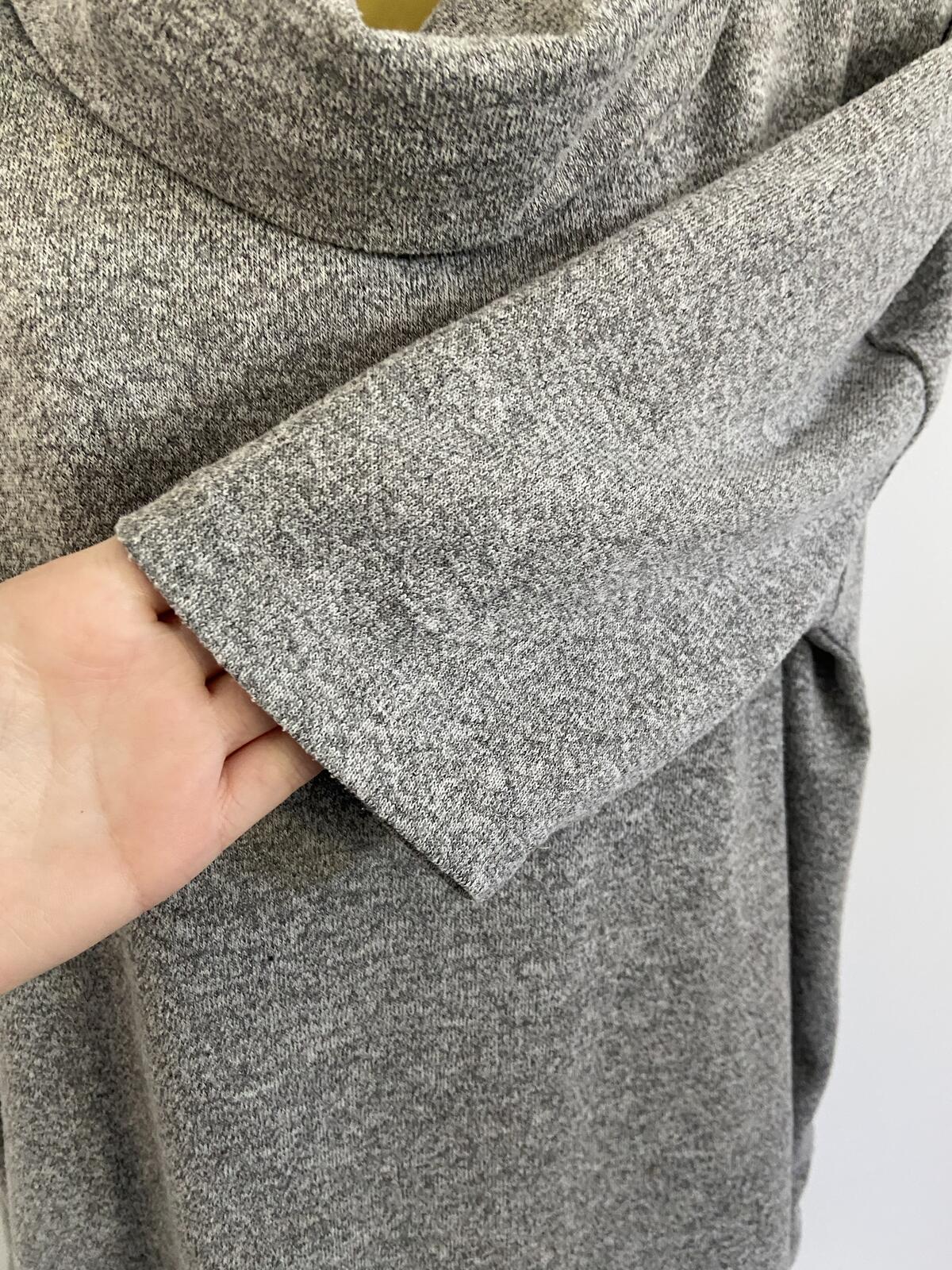 M&S Grey Lightweight Roll Neck Layering Top - UK Size 16