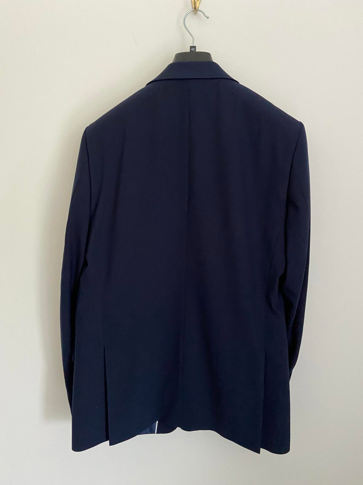 M&S Men's Slim Fit 2 Piece Suit 42L Blazer 36/31 Trousers Navy BNWT RRP £149