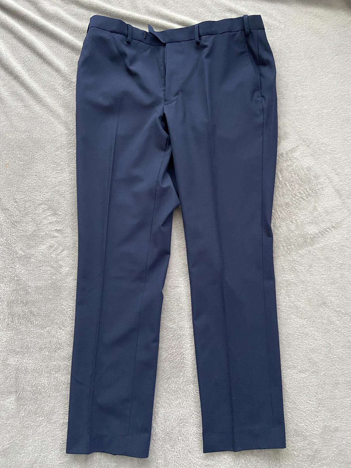 M&S Men's Slim Fit 2 Piece Suit 42L Blazer 36/31 Trousers Navy BNWT RRP £149