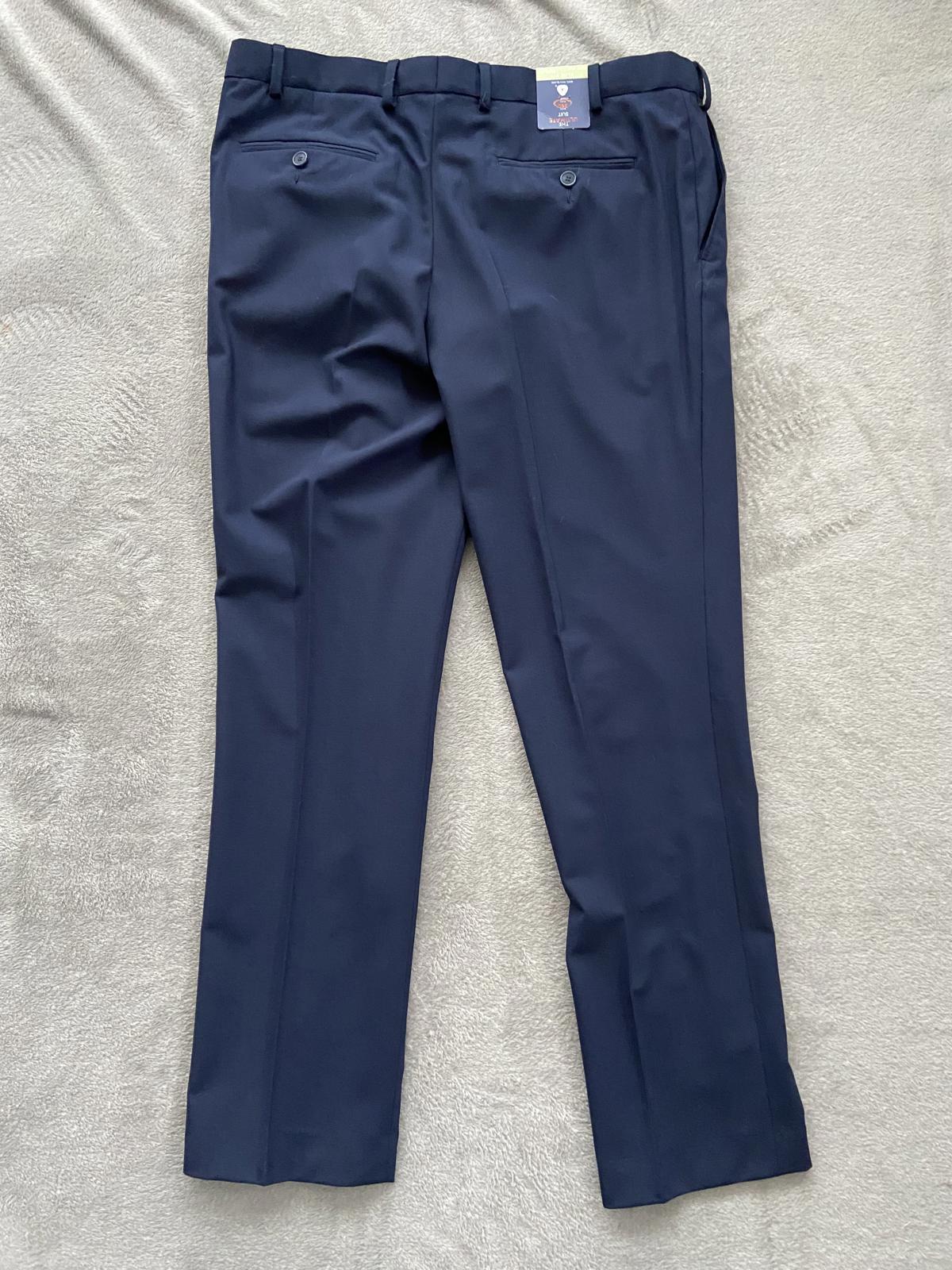 M&S Men's Slim Fit 2 Piece Suit 42L Blazer 36/31 Trousers Navy BNWT RRP £149
