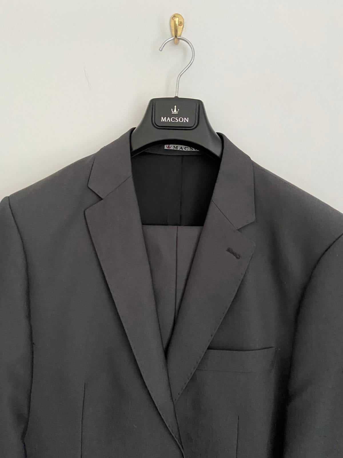 Macson Men’s 2pc Grey Suit Blazer 46" Chest Trousers 34" Waist Smart Formal