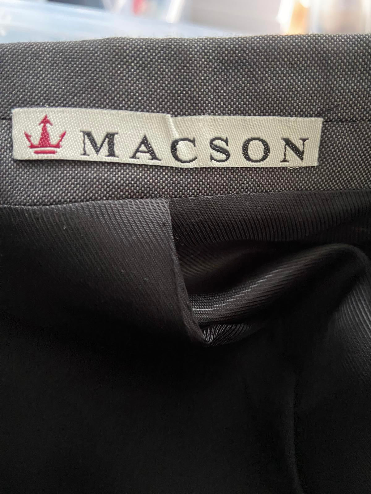 Macson Men’s 2pc Grey Suit Blazer 46" Chest Trousers 34" Waist Smart Formal