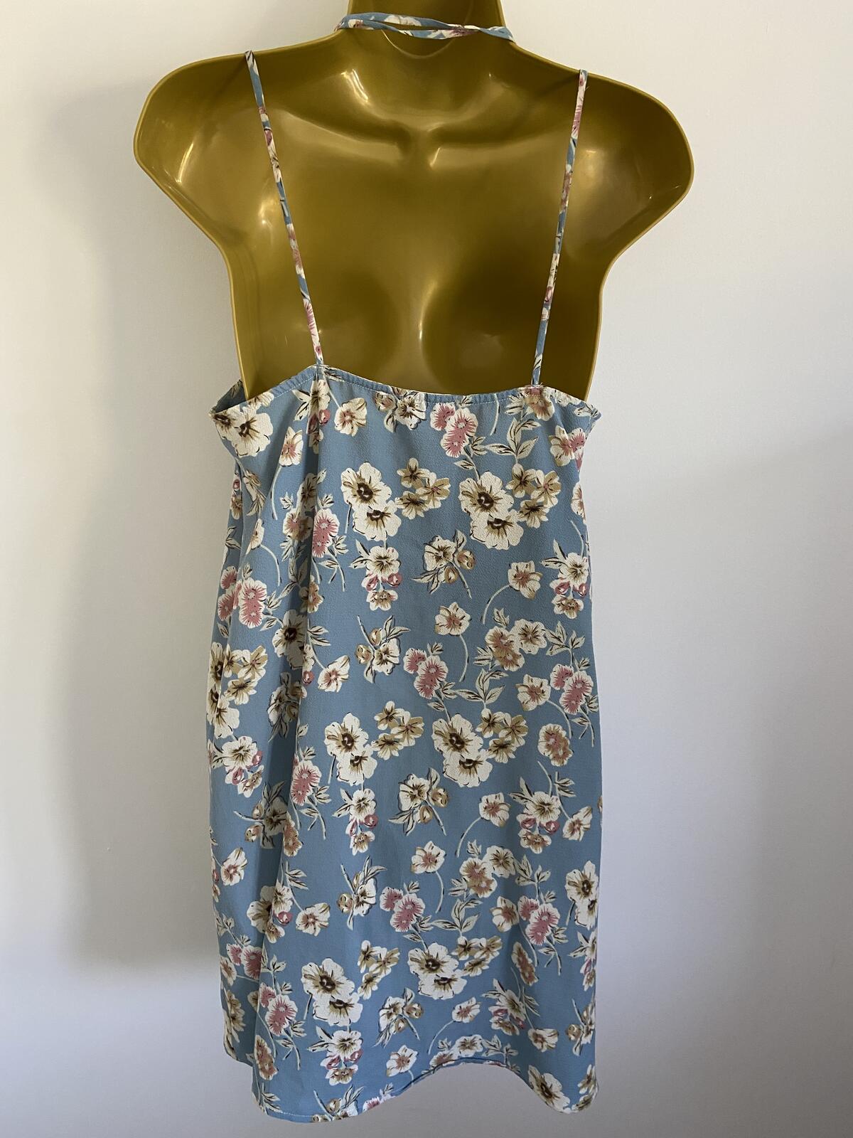 Atmosphere Primark Baby Blue Floral Summer Dress - UK Size 14