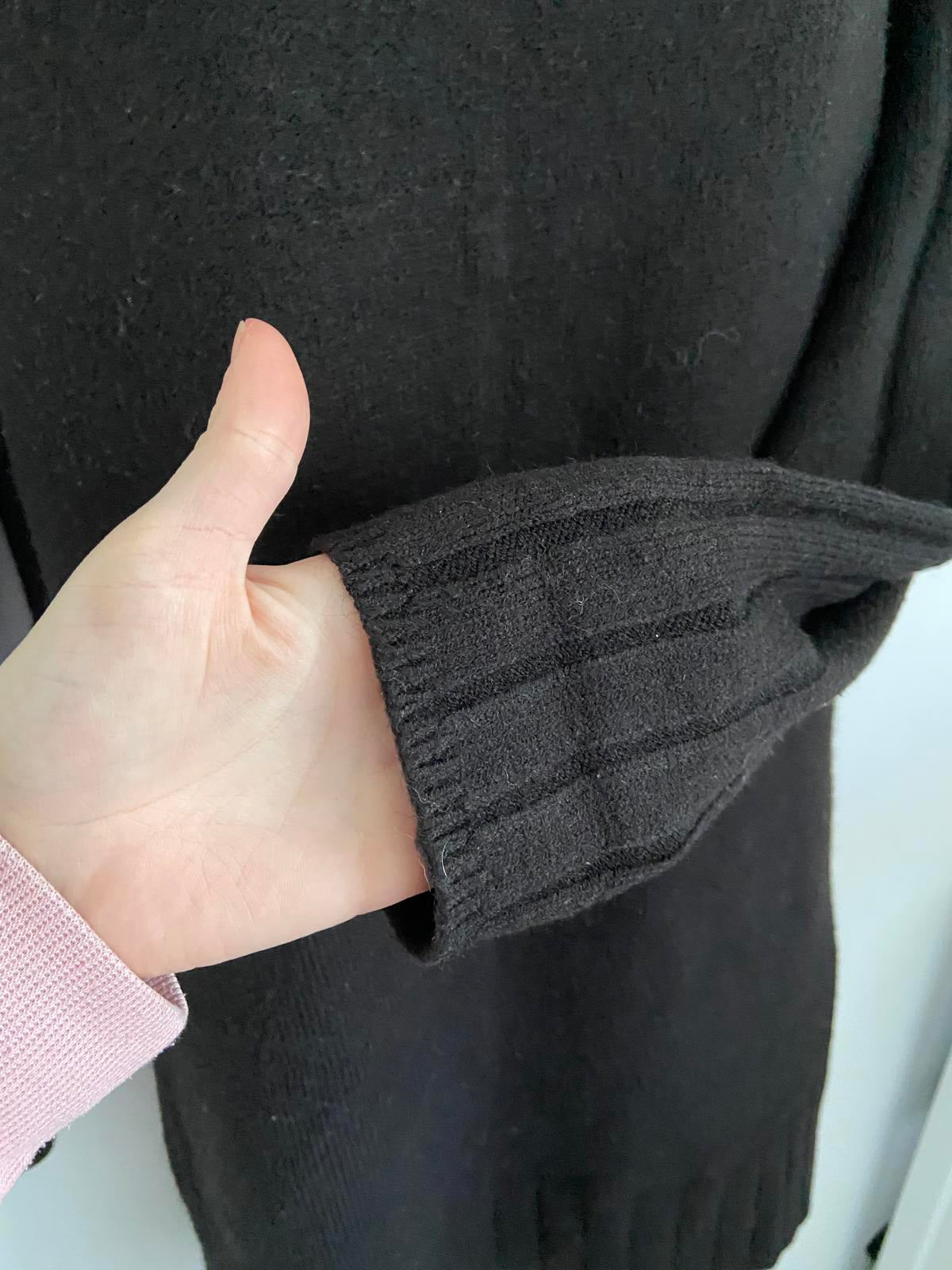 Next Black Roll Neck Knit Jumper Dress - Turtleneck, Size XS