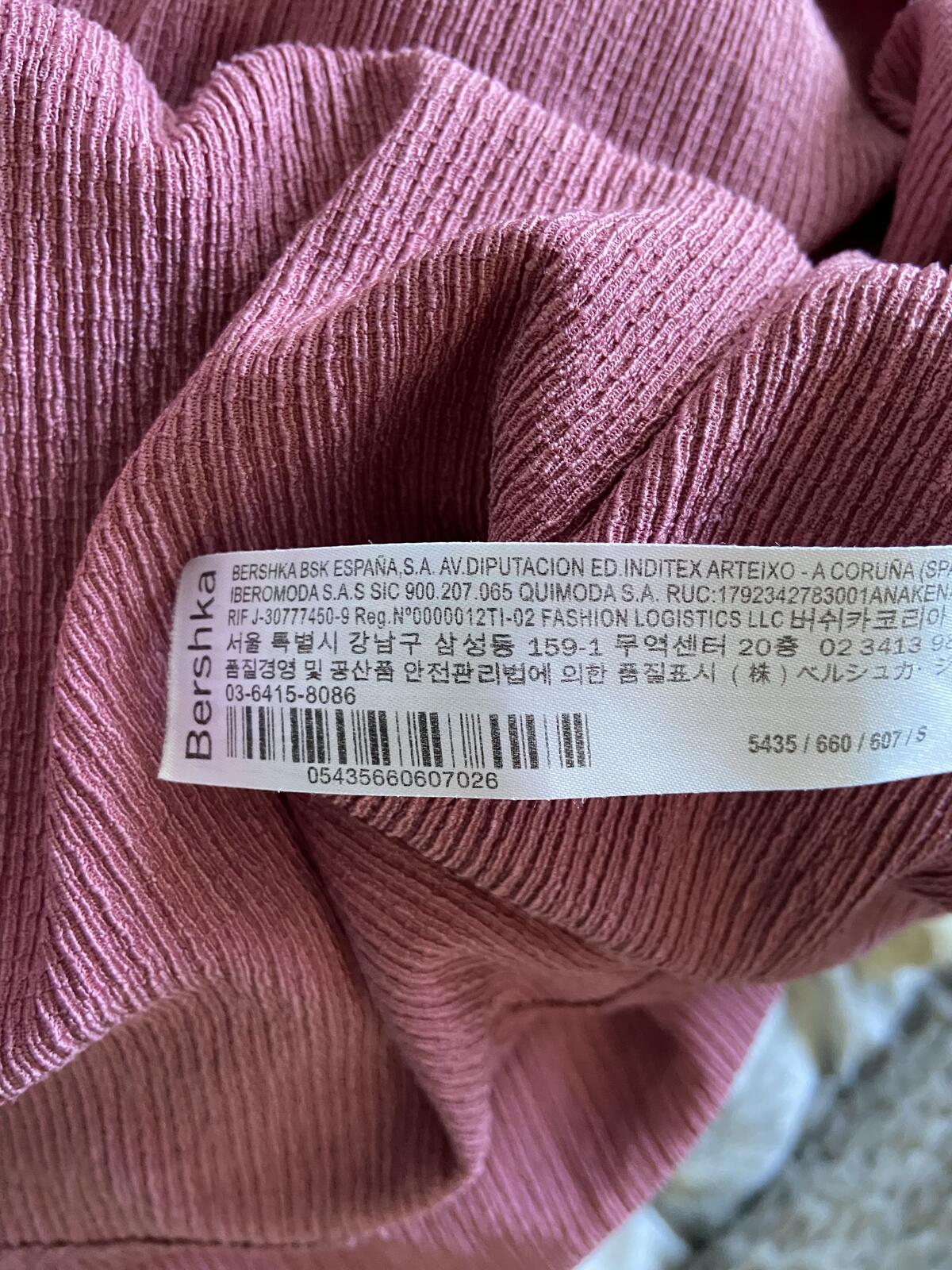 Bershka Dusty Pink Shirred Mini Dress - Size Small