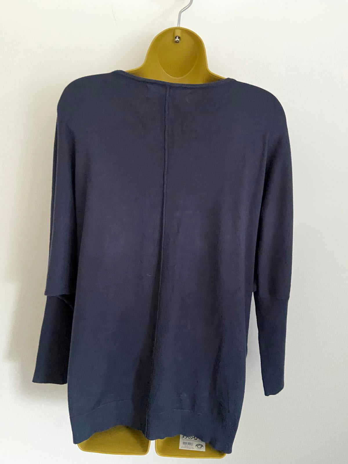 Koala Bay Ladies Size Large Navy Blue Crew Neck Sweater Soft Viscose Knit Jumper