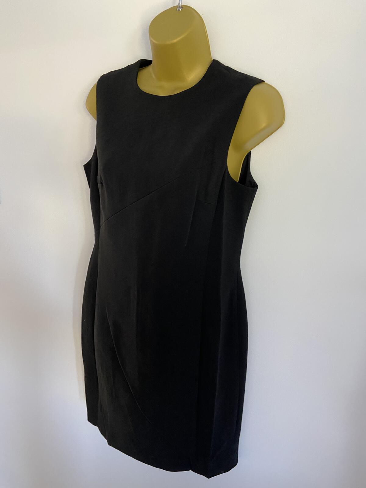 Episode Smart Black Sleeveless Wool Dress - UK Size 8