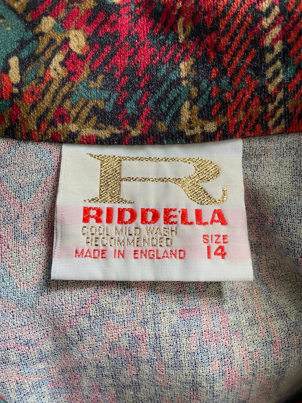 Riddella Vintage Gold Button Blouse Elastic Waistband Soft Wool Blend Shirt