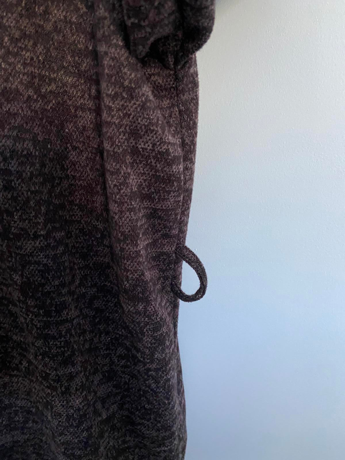 Dark Purple Longline Lightweight Sweater - Belt Loops, Size Large (L)