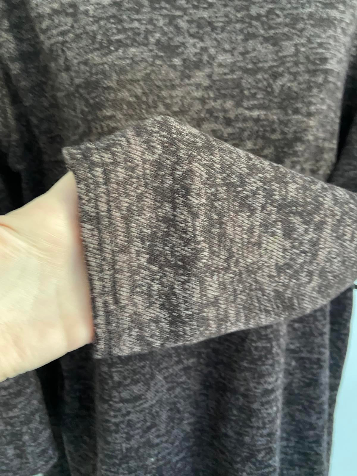 Dark Purple Longline Lightweight Sweater - Belt Loops, Size Large (L)