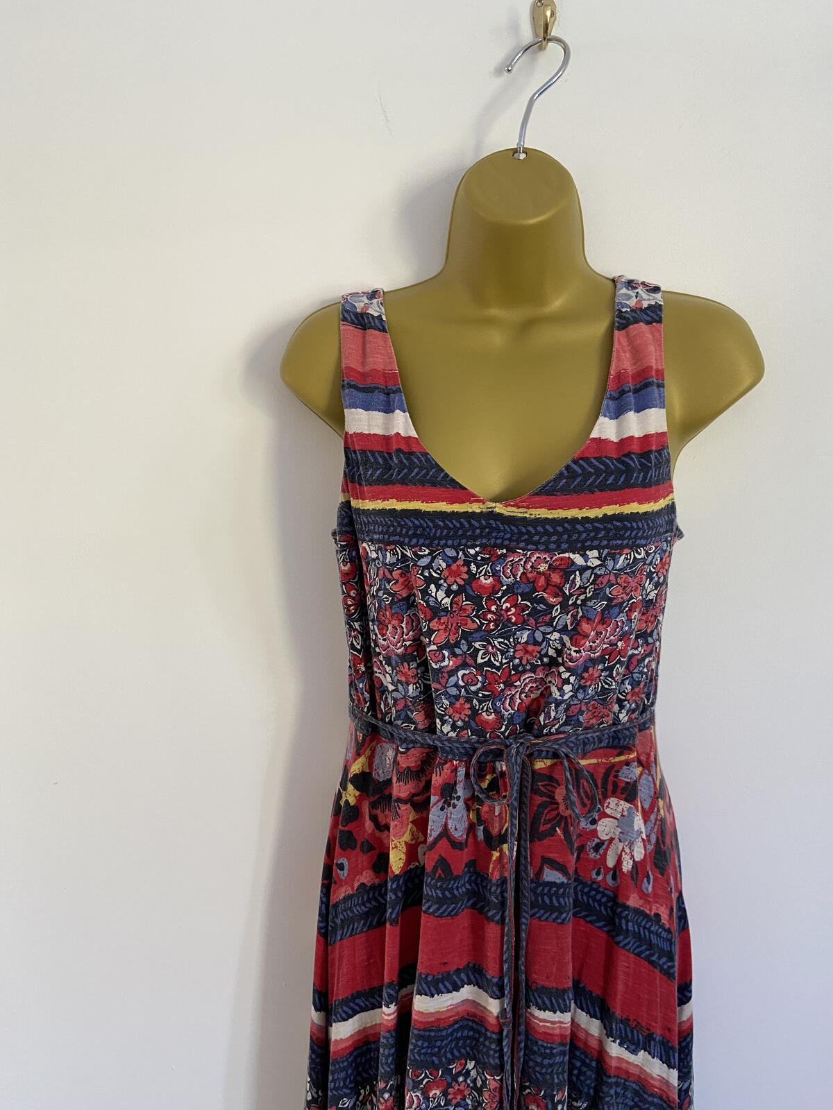Monsoon Multi-Patterned Cotton Midi Dress - UK Size 12