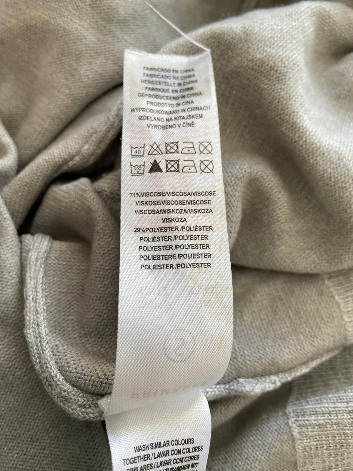 Primark Grey Cardigan - Silver Cuff Buttons & Pockets, Size Small (UK 10-12)
