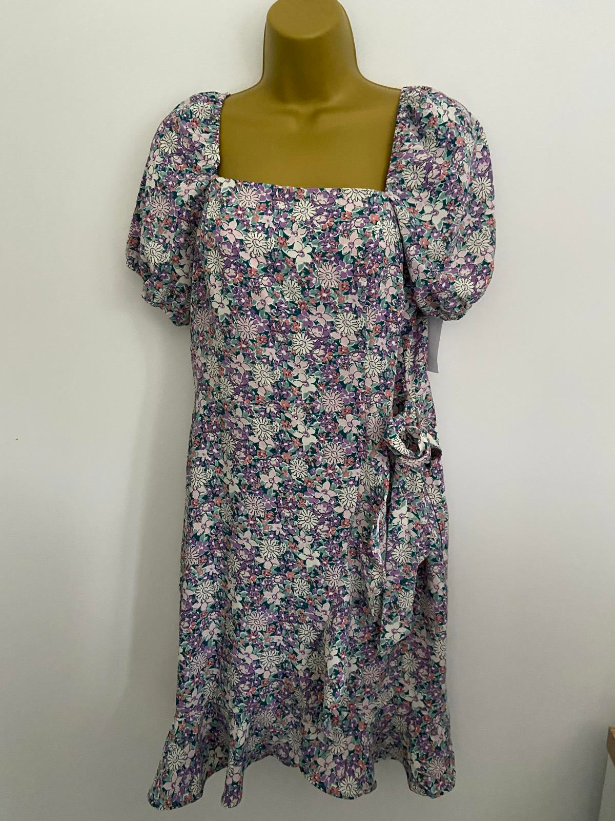 MONTEAU Los Angeles Floral Dress - Purple, Size XL (NWT)