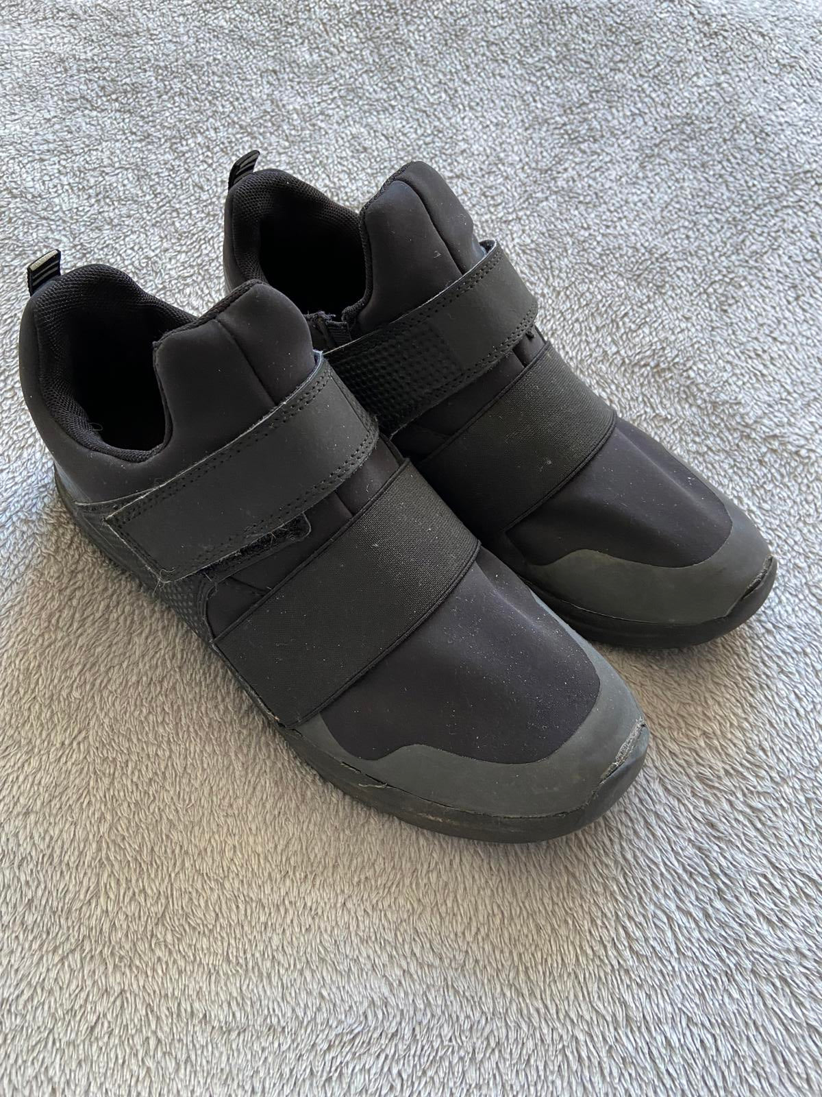 Next Kids Size 5 Black Trainers Unisex Boys Girls Strap Casual Sport Shoes