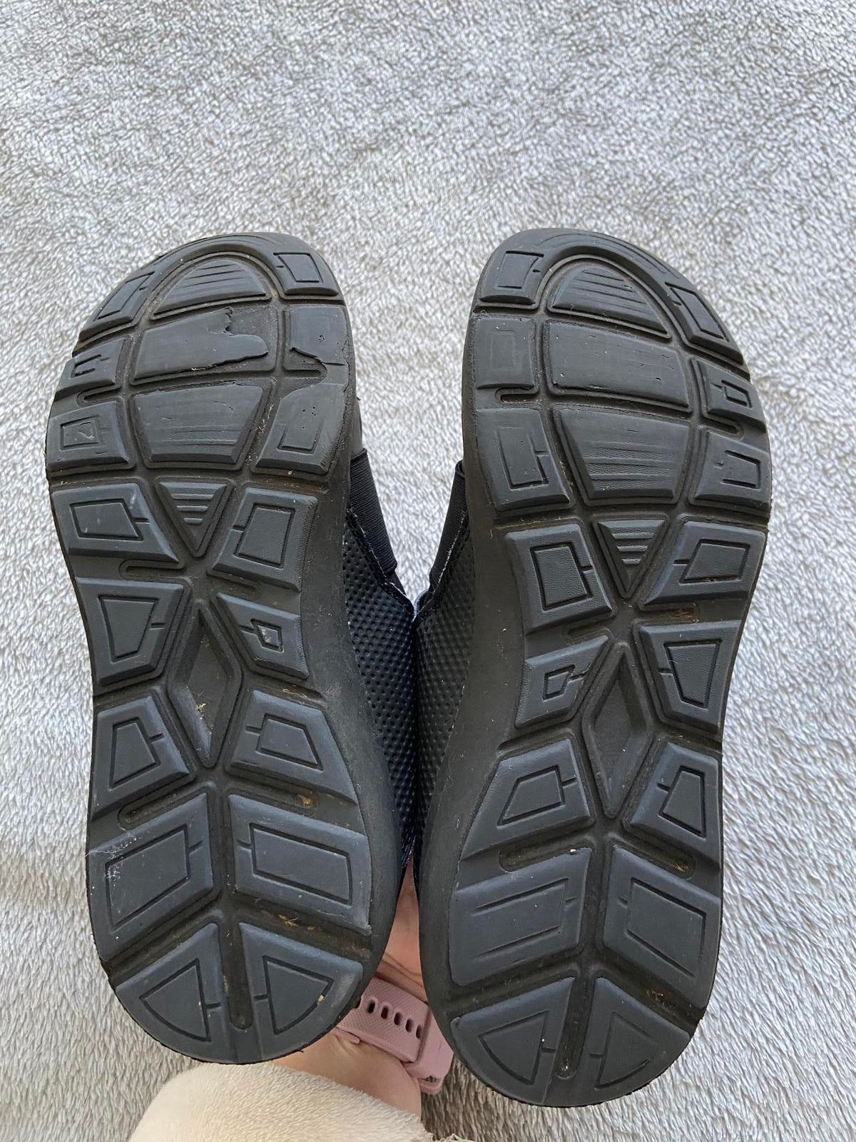 Next Kids Size 5 Black Trainers Unisex Boys Girls Strap Casual Sport Shoes