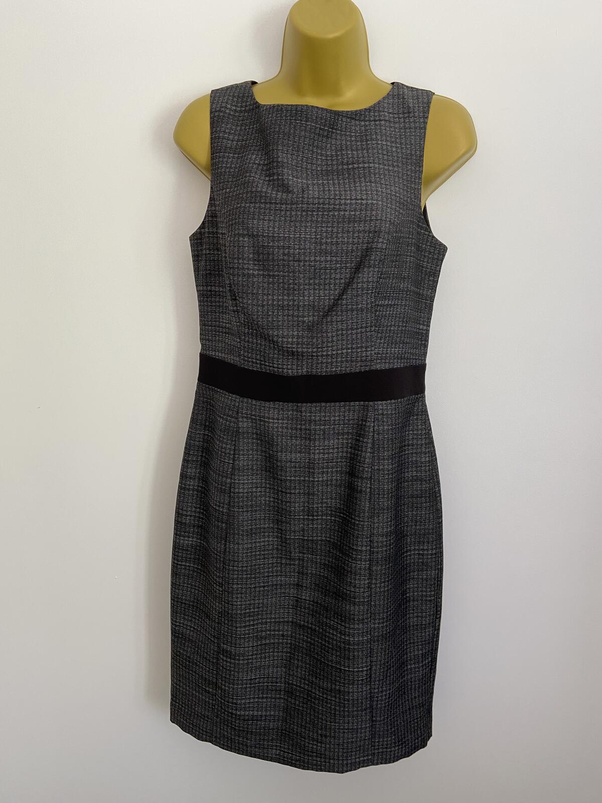 Papaya Grey Smart Sleeveless Lined Dress with Waistband - Size 10