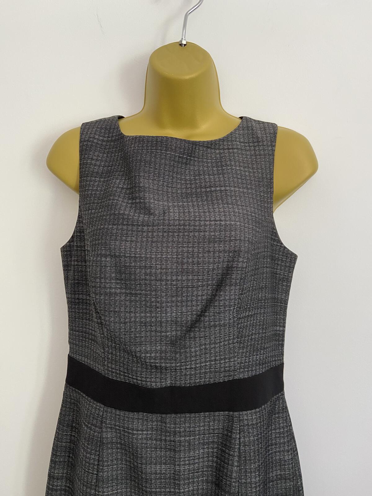 Papaya Grey Smart Sleeveless Lined Dress with Waistband - Size 10