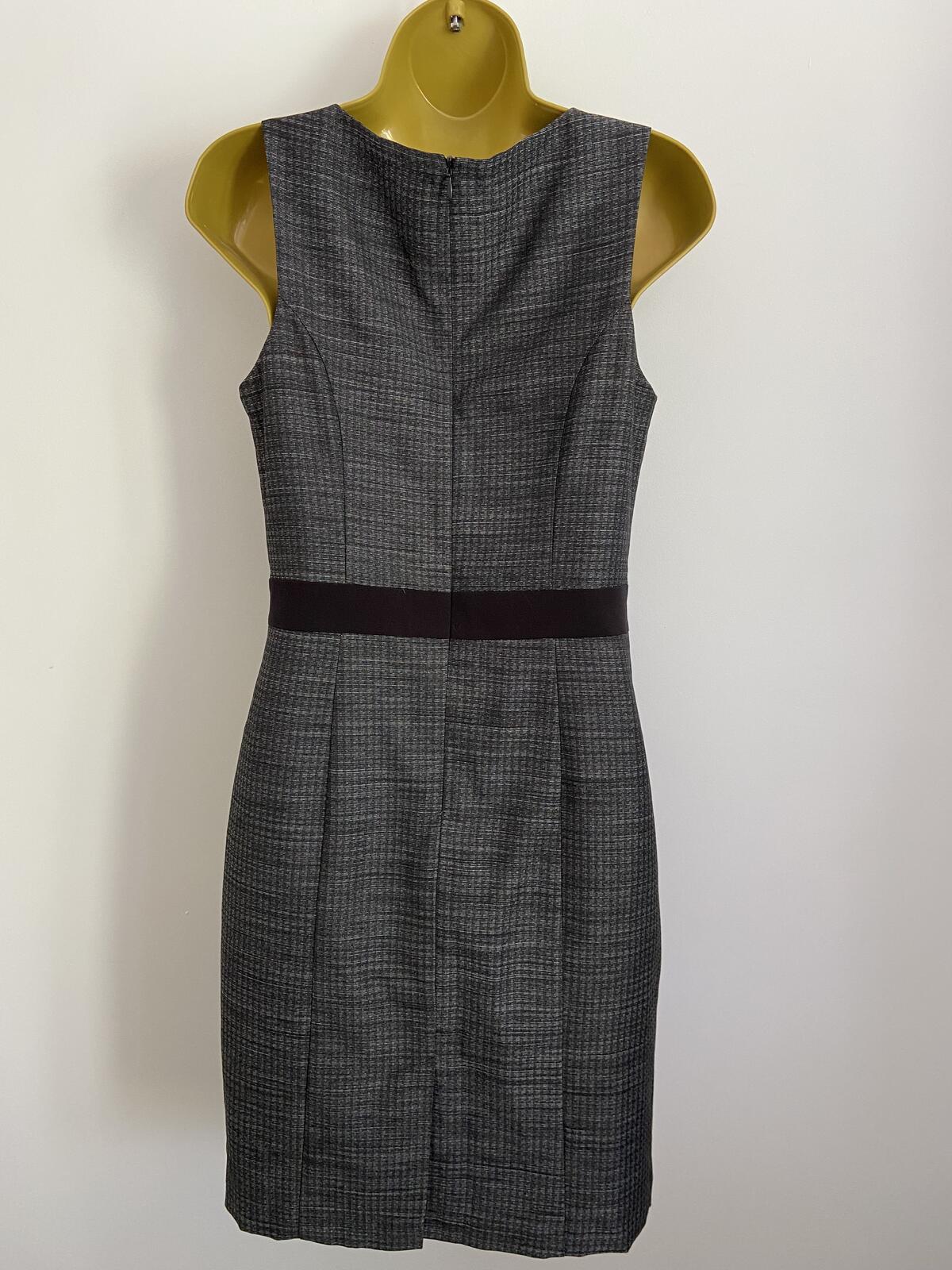 Papaya Grey Smart Sleeveless Lined Dress with Waistband - Size 10