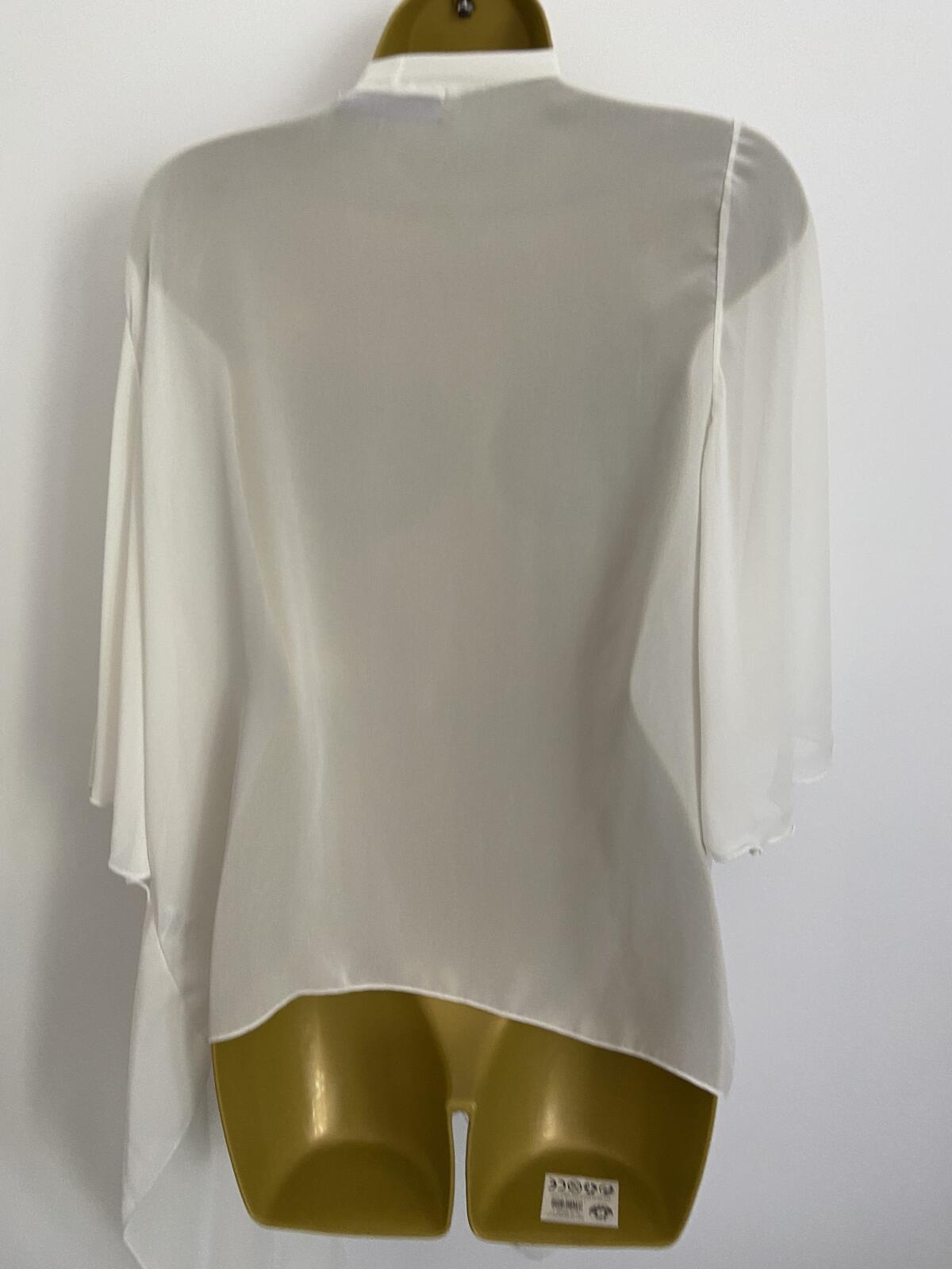 Boohoo White Cream Beach Cover Up Summer Cardigan - Size 12