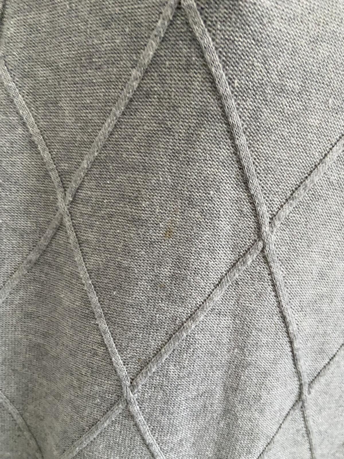 Gap Grey Diagonal Pattern Knitted Tank Vest - Size Medium