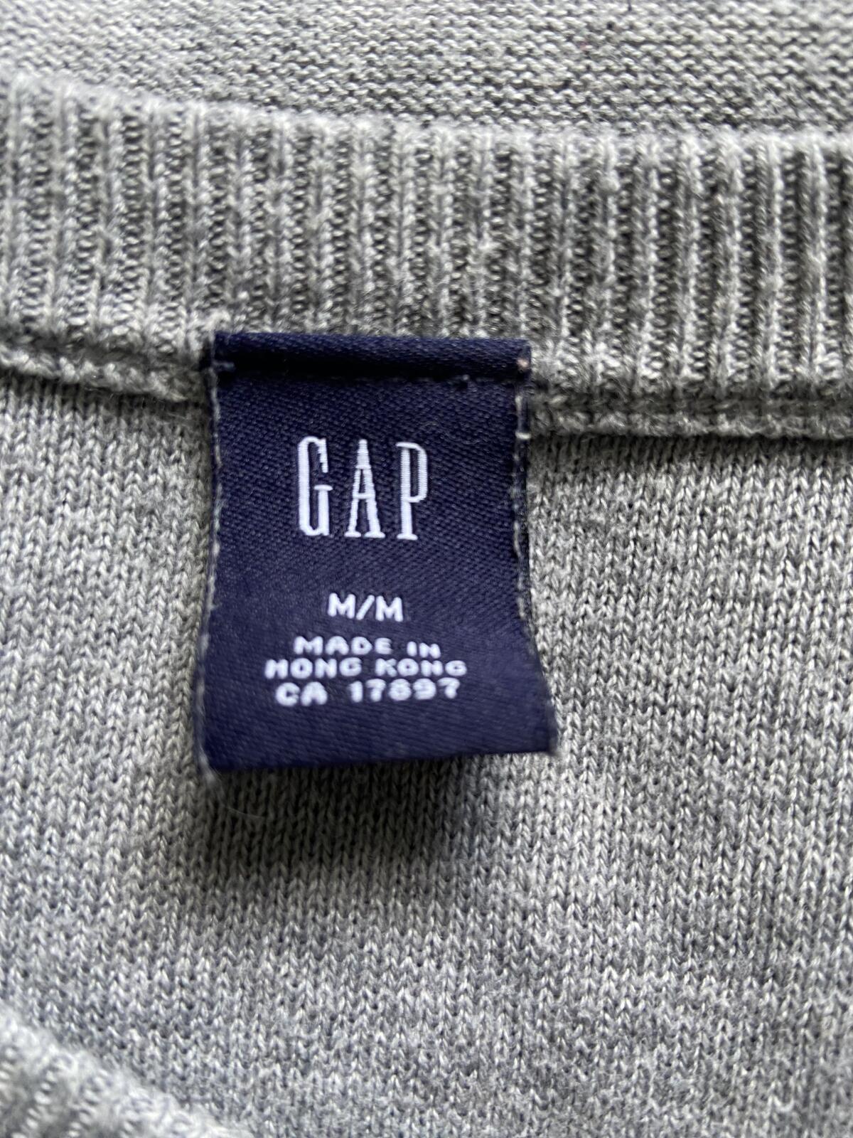 Gap Grey Diagonal Pattern Knitted Tank Vest - Size Medium