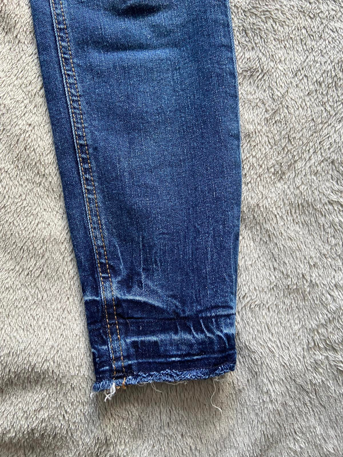 Jack Wills Size 26W Ladies Blue Super Skinny Cropped Jeans Distressed Raw Hem