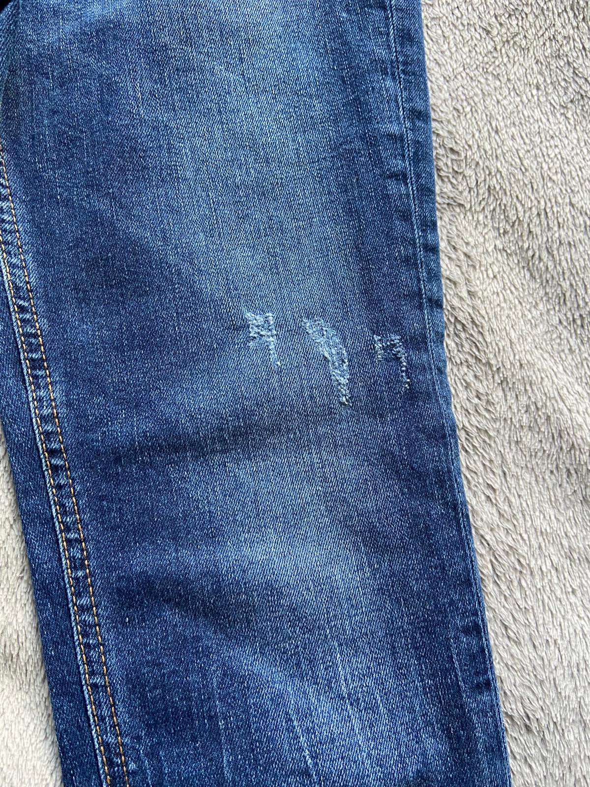 Jack Wills Size 26W Ladies Blue Super Skinny Cropped Jeans Distressed Raw Hem