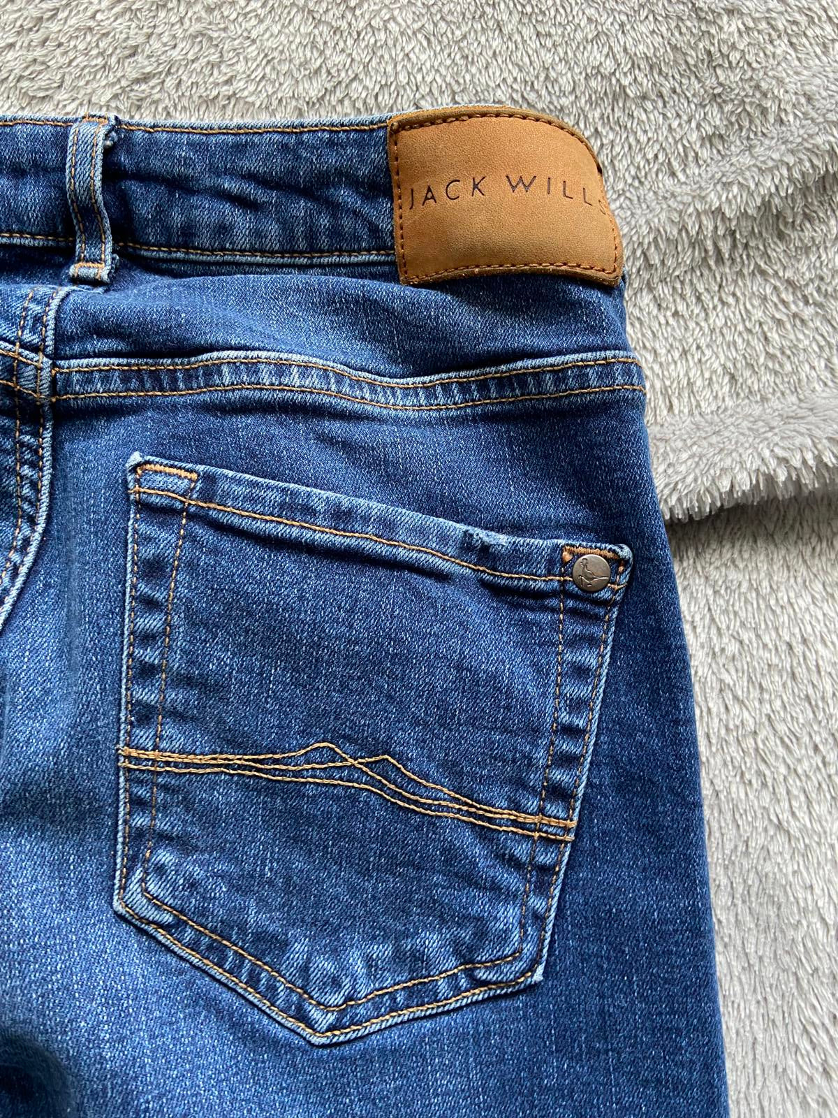 Jack Wills Size 26W Ladies Blue Super Skinny Cropped Jeans Distressed Raw Hem