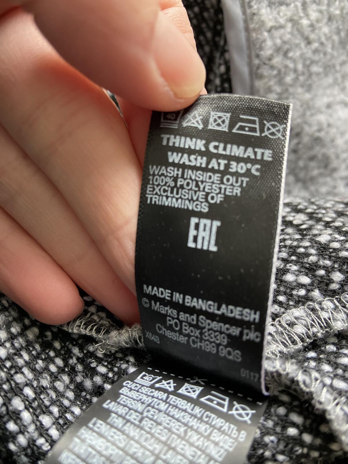 M&S Grey Open Front Cardigan with Pockets - Size 16