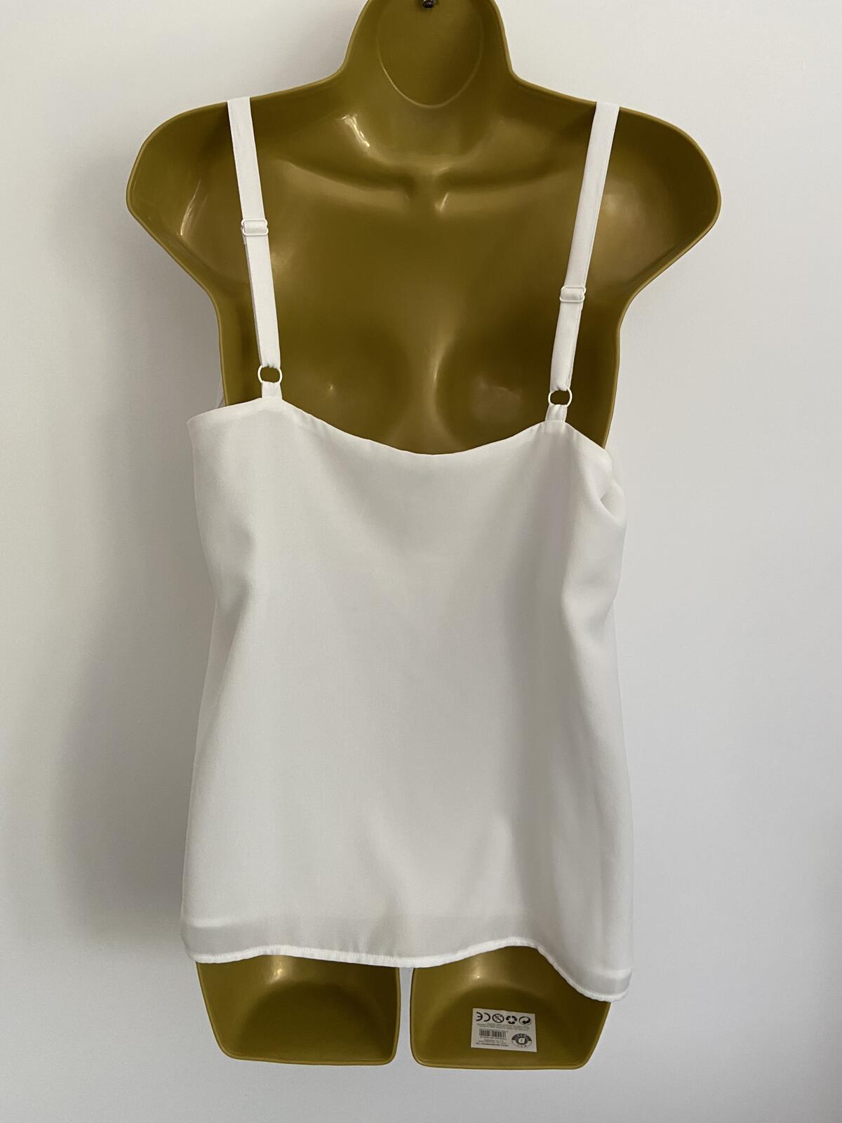 F&F White V-Neck Cami Top - Size 14