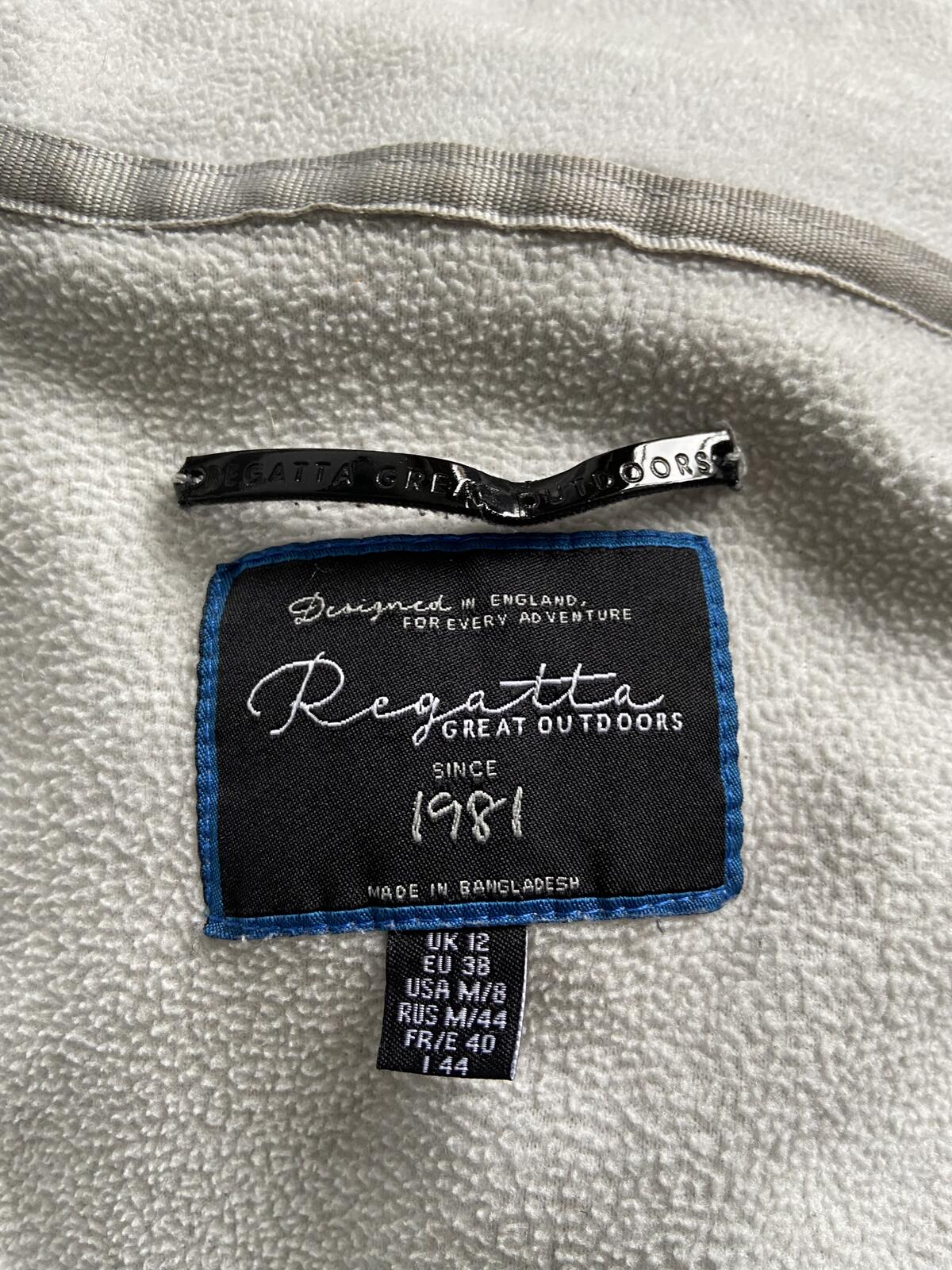 Regatta Grey Full-Zip Fleece Jacket - Size 12