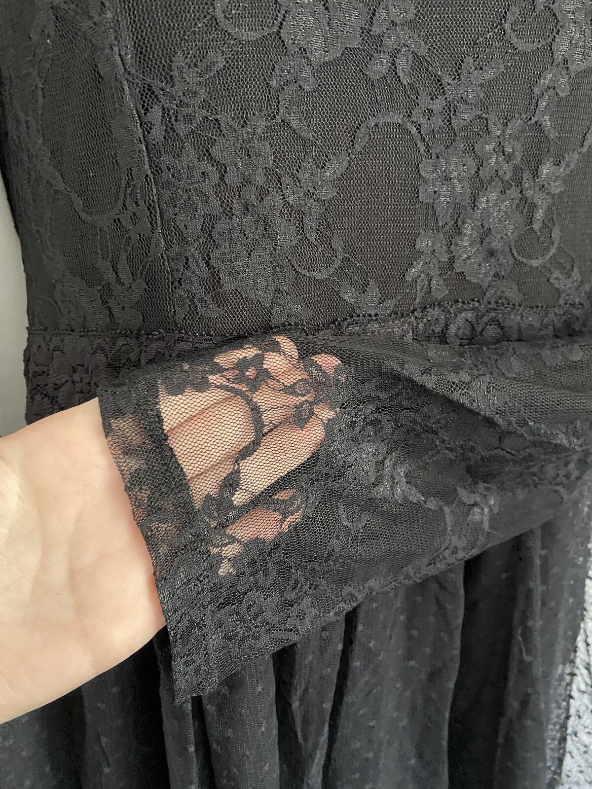 Therapy Black Lace Long Sleeve Dress - Size 12