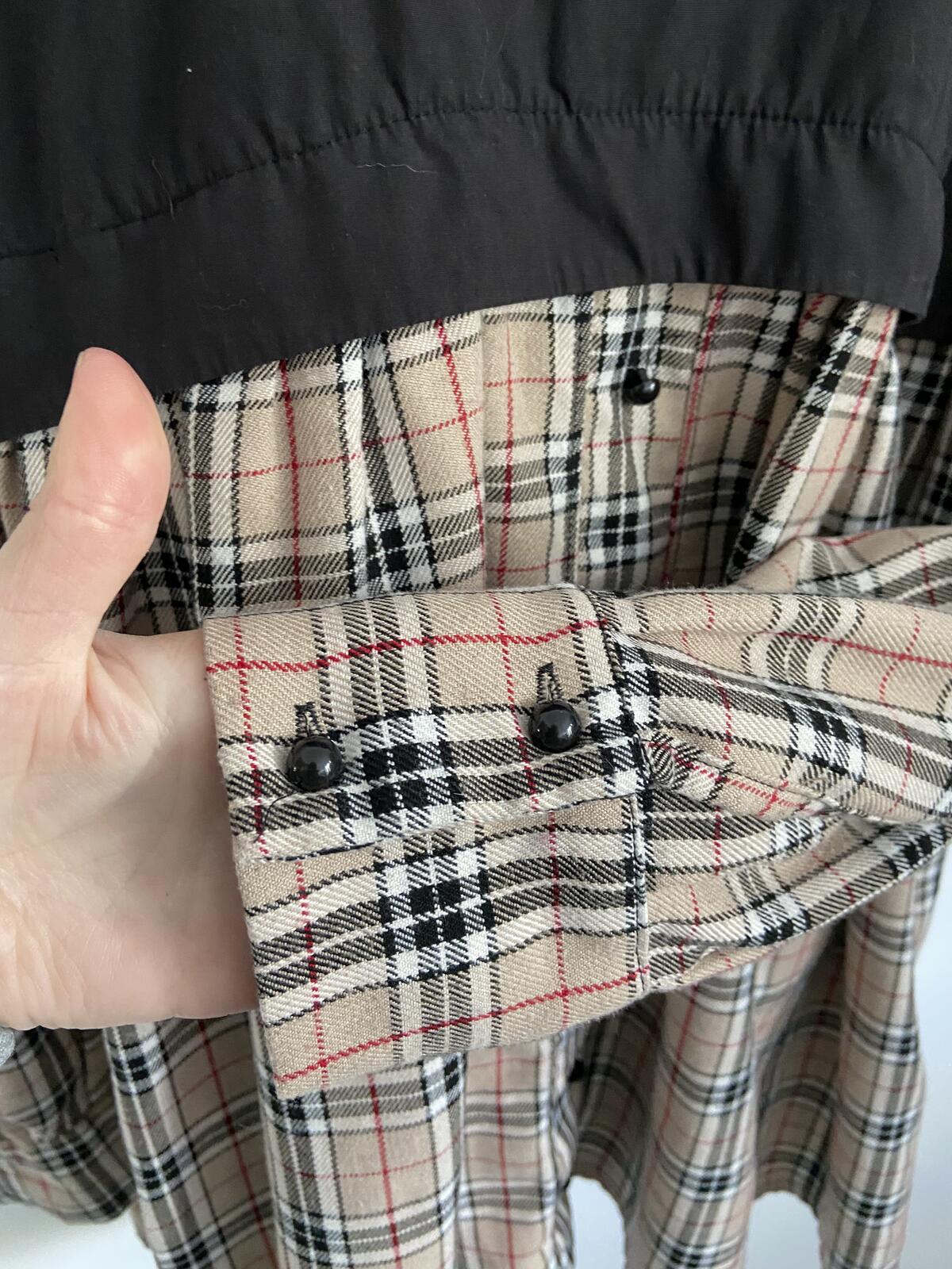 I Saw It First Black & Brown Tartan Two-Tone Dress - Size 16