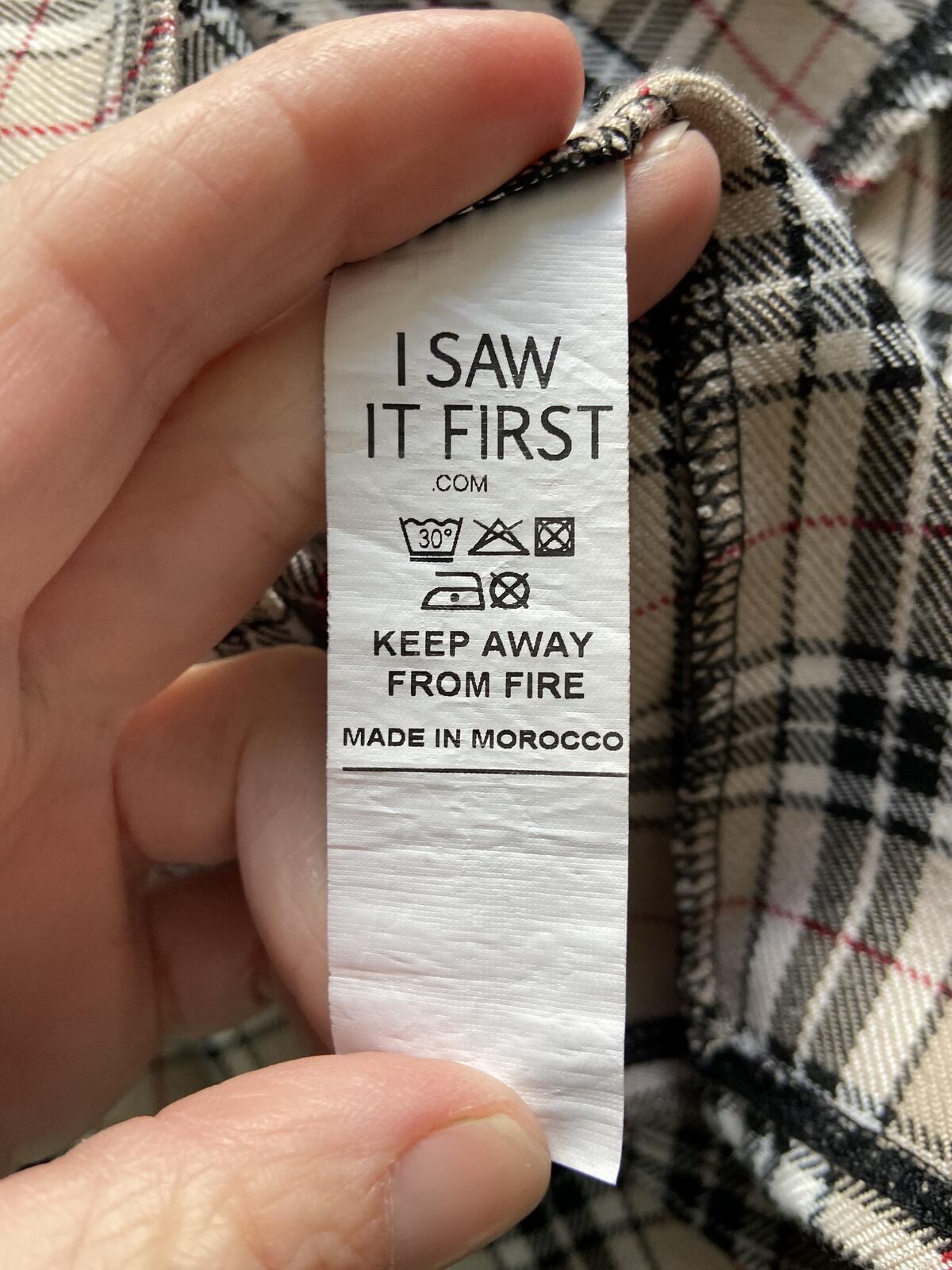 I Saw It First Black & Brown Tartan Two-Tone Dress - Size 16