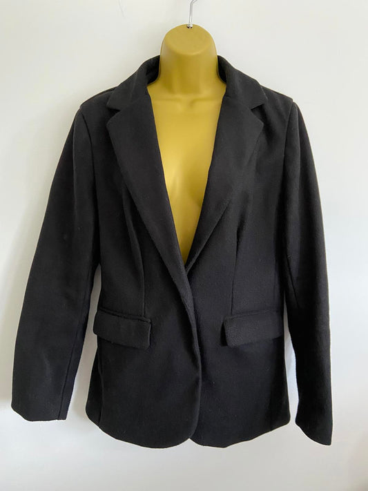 SHEIN Black Blazer Jacket - Fully Lined, Pockets, Size Large (L)
