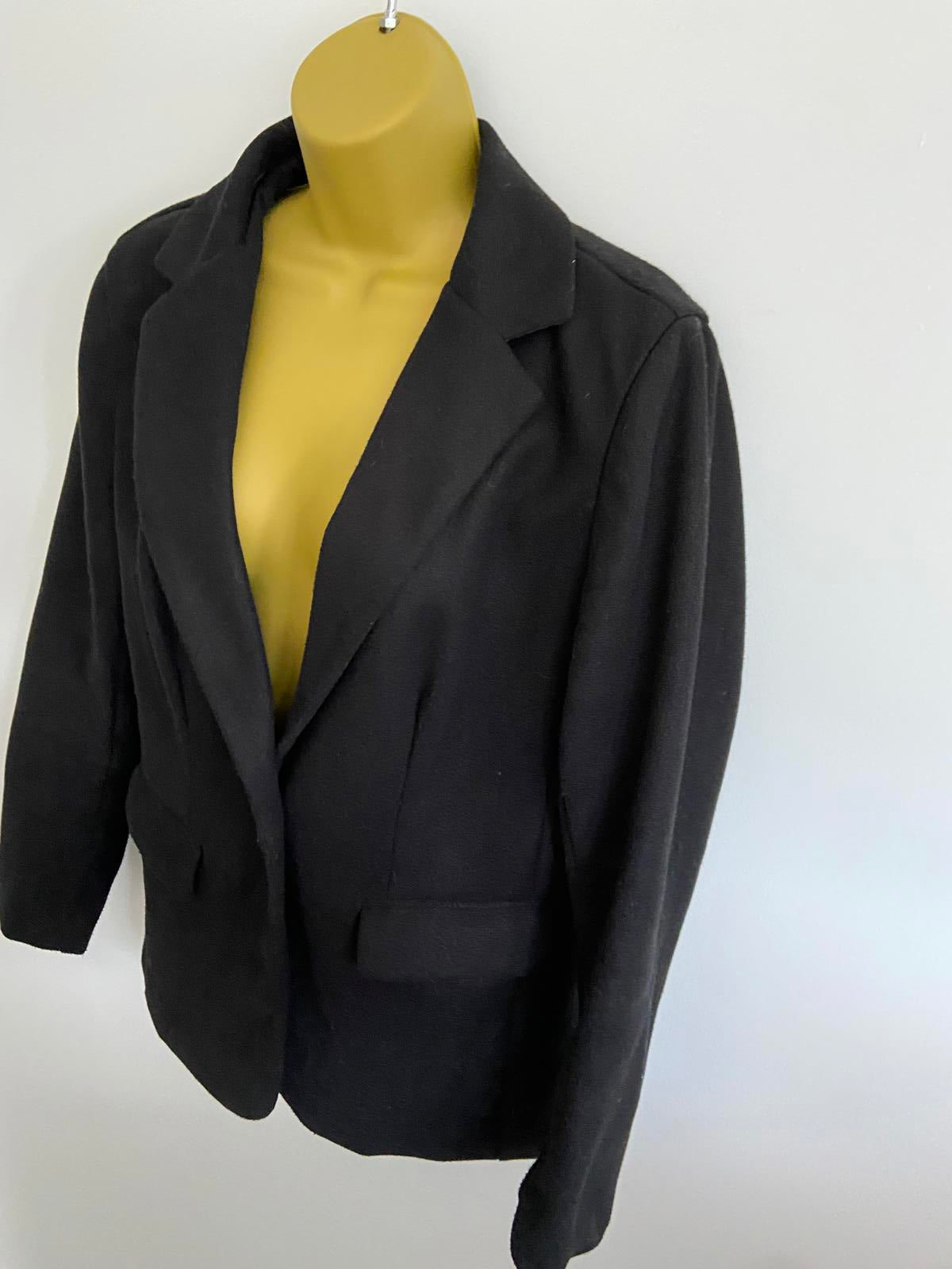 SHEIN Black Blazer Jacket - Fully Lined, Pockets, Size Large (L)