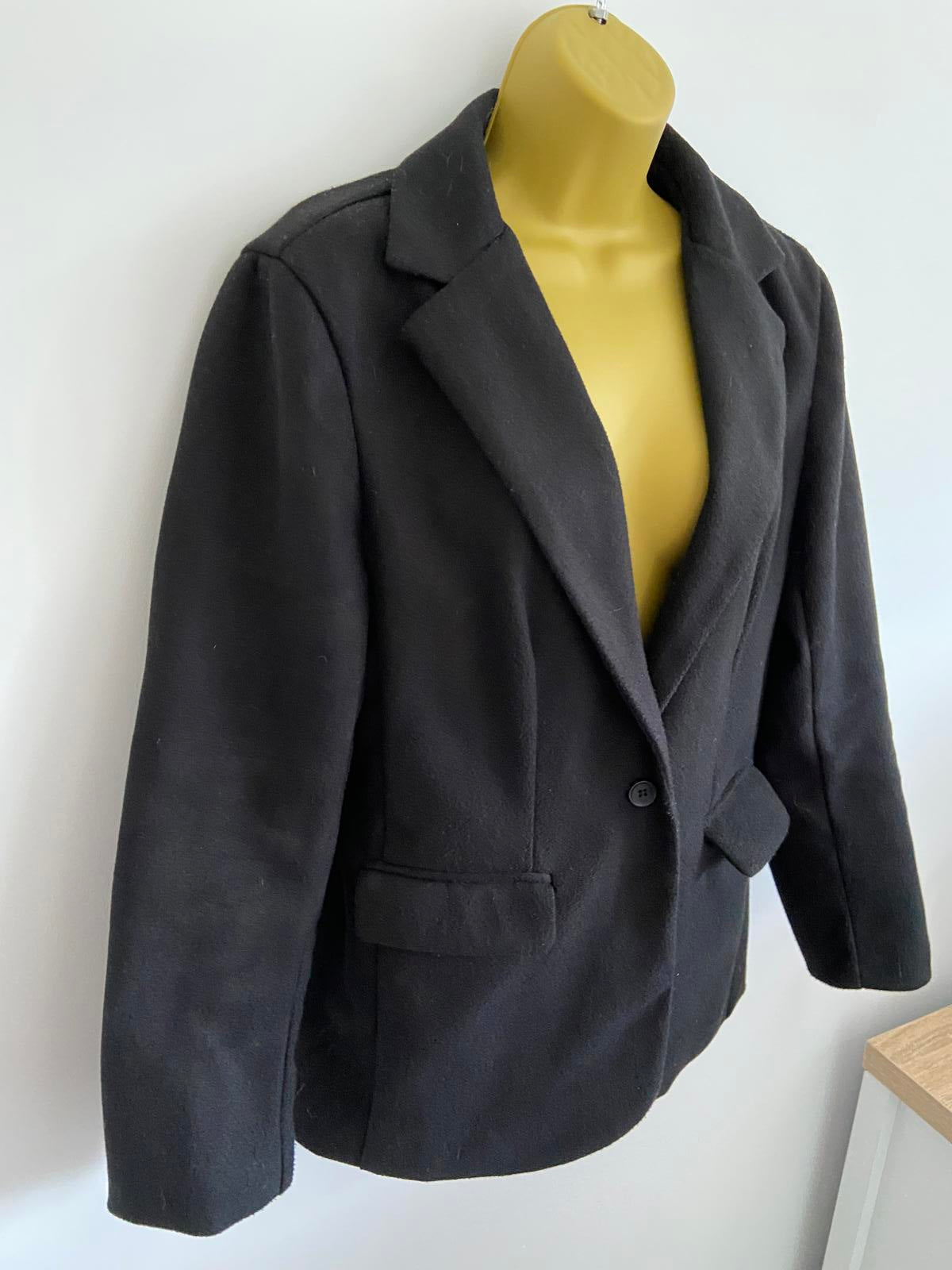 SHEIN Black Blazer Jacket - Fully Lined, Pockets, Size Large (L)