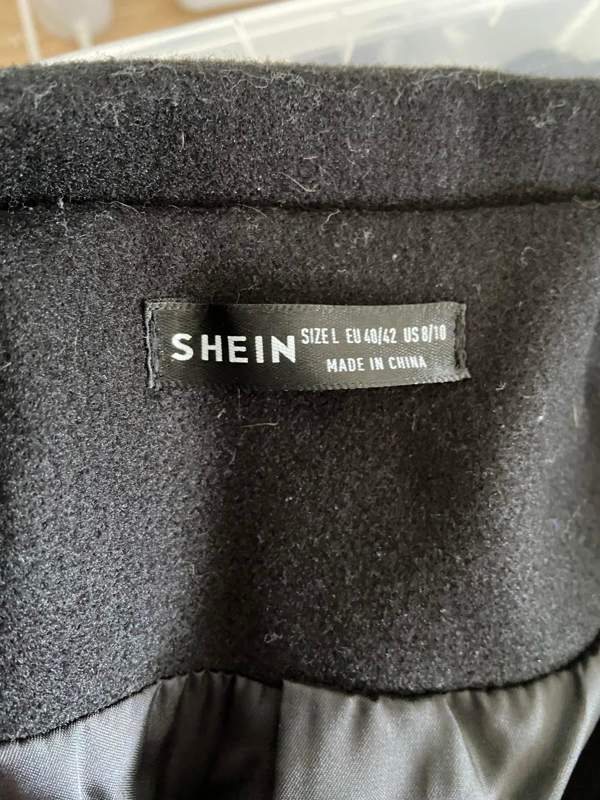 SHEIN Black Blazer Jacket - Fully Lined, Pockets, Size Large (L)