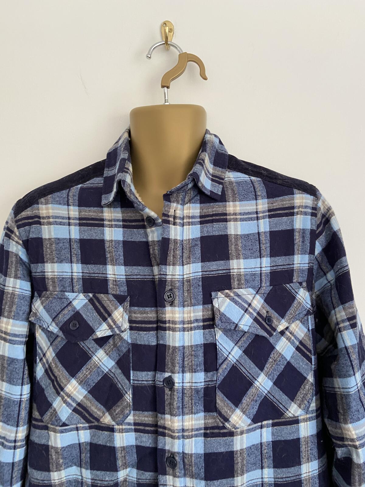 Cotton Traders Checked Fleece-Lined Overshirt - Size M